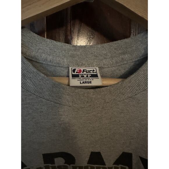 FUCT FTP Army Tee Large Gray Made in USA Rare
 Streetwear Graphic Shirt - Picture 2 of 3